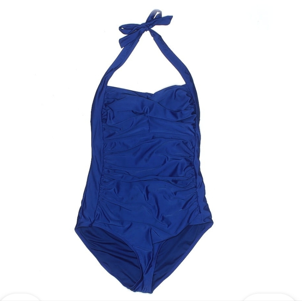 Blue One-Piece Womens Swimsuit